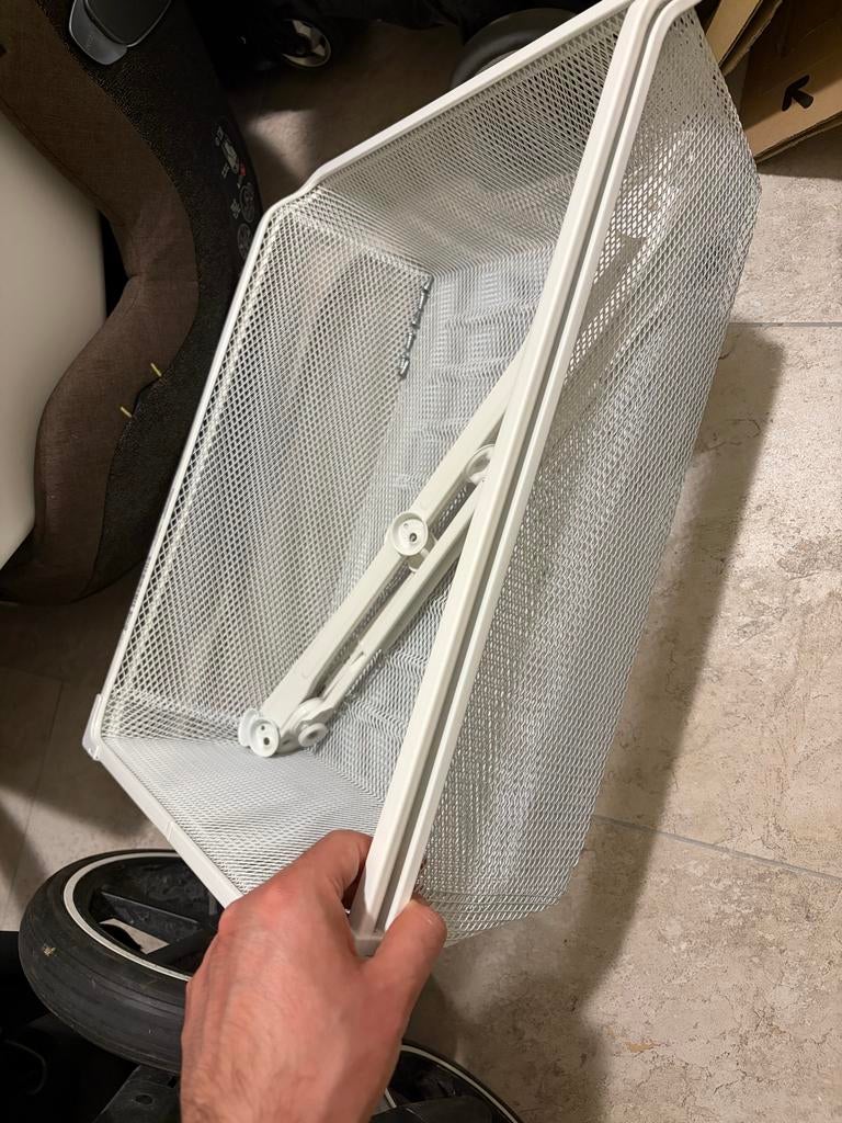 2 x IKEA Komplement Mesh Lade met Rail, Kledingroede & Plank, Gebruikt, Minder dan 100 cm, Metaal, Met lade(s)