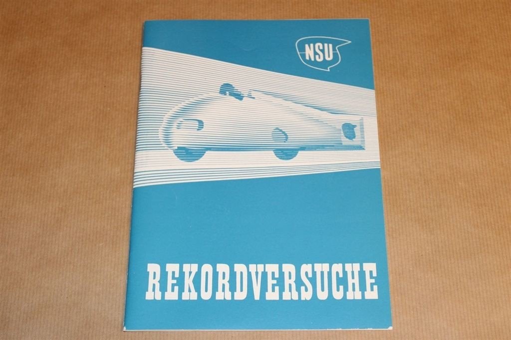 Zeldzame reclameuitgave NSU recordpogingen - 1951 !!, Ophalen of Verzenden, Zo goed als nieuw
