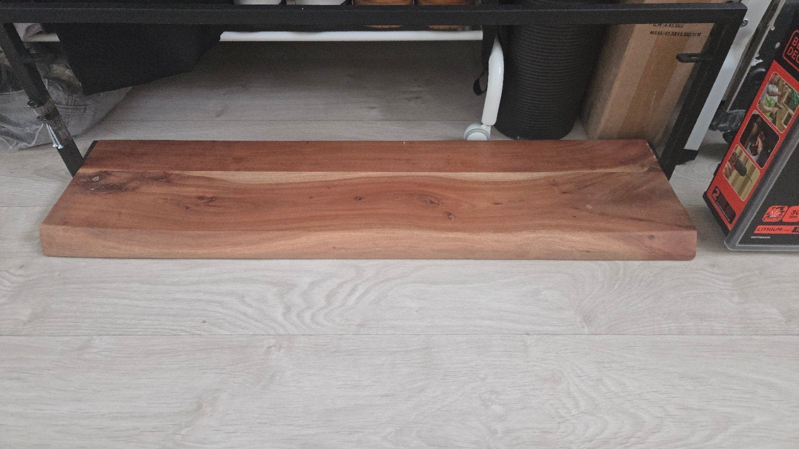 Woonstijl acacia wandplank Live Edge 100 cm, Huis en Inrichting, Ophalen, Gebruikt