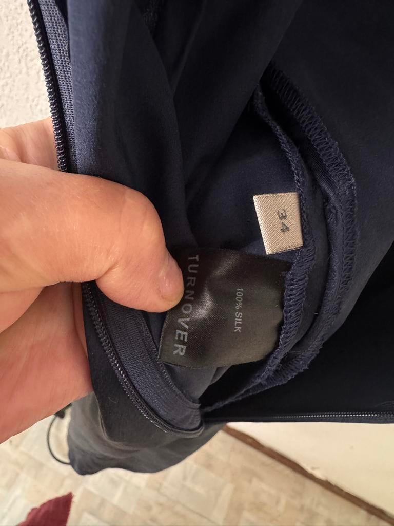 Classy zijden jurk maat XS/34, Kleding | Dames, Jurken, Blauw, Ophalen of Verzenden, Maat 34 (XS) of kleiner, Gedragen