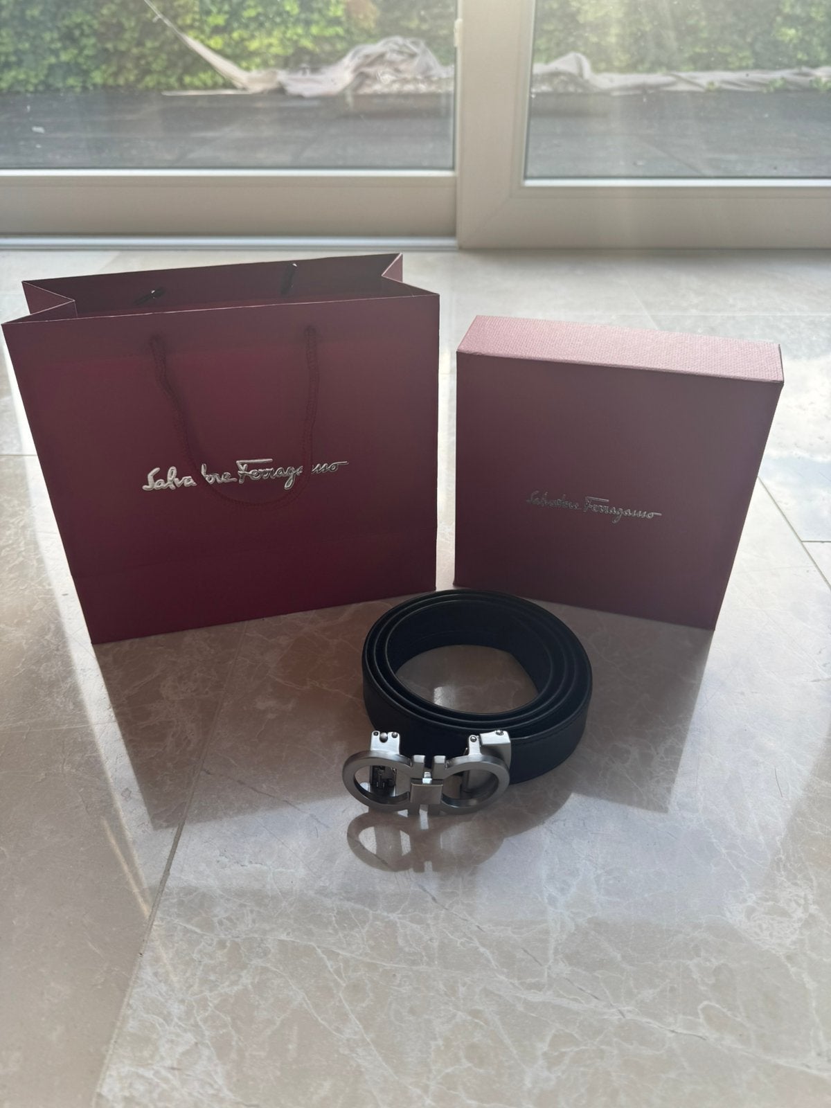 Ferragamo Gancini Riem, Kleding | Heren, 95 tot 105 cm, Ophalen of Verzenden, Zo goed als nieuw, Riem of Ceintuur