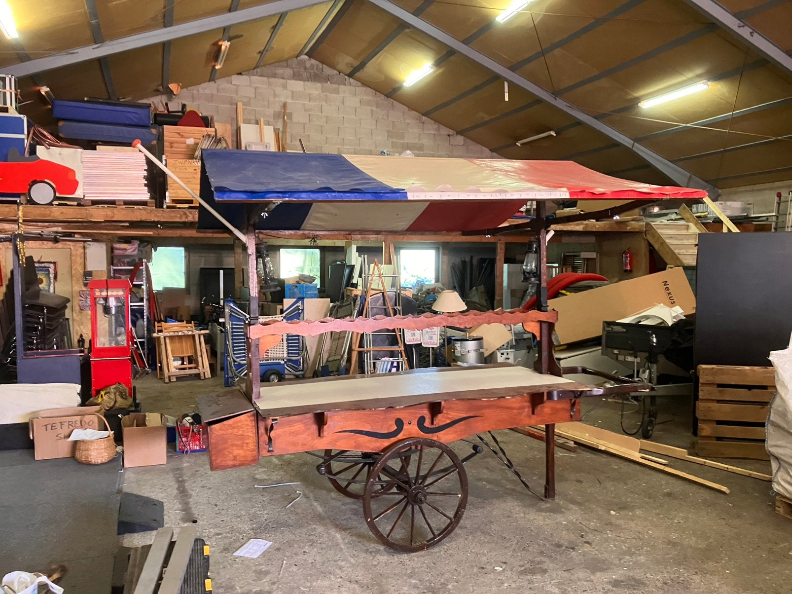Authentieke viskraam/marktkraam, Antiek en Kunst, Ophalen