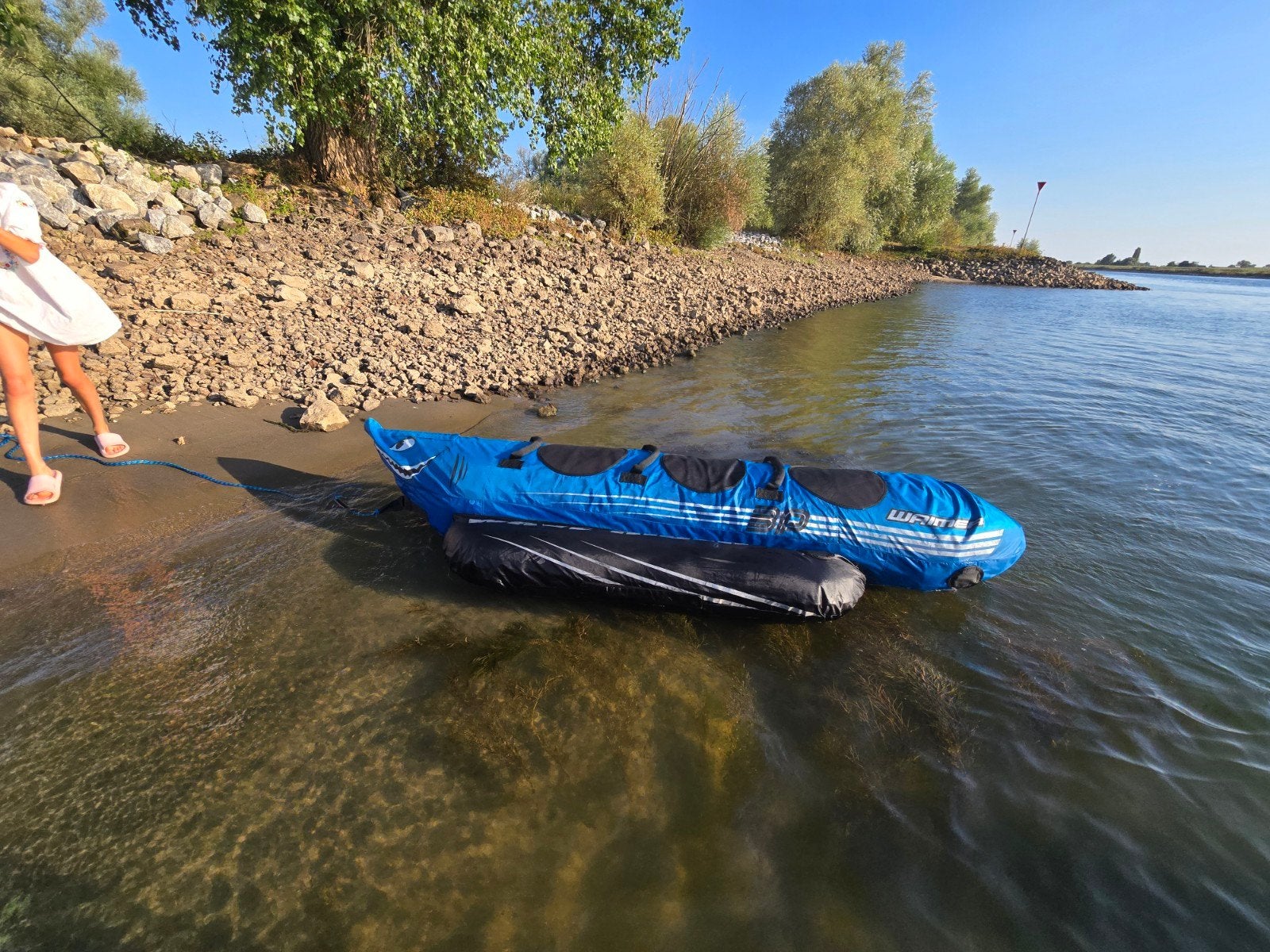 Waimea Wave Rider Banaan Boot - Opblaasbare Waterattractie, Ophalen of Verzenden, Gebruikt