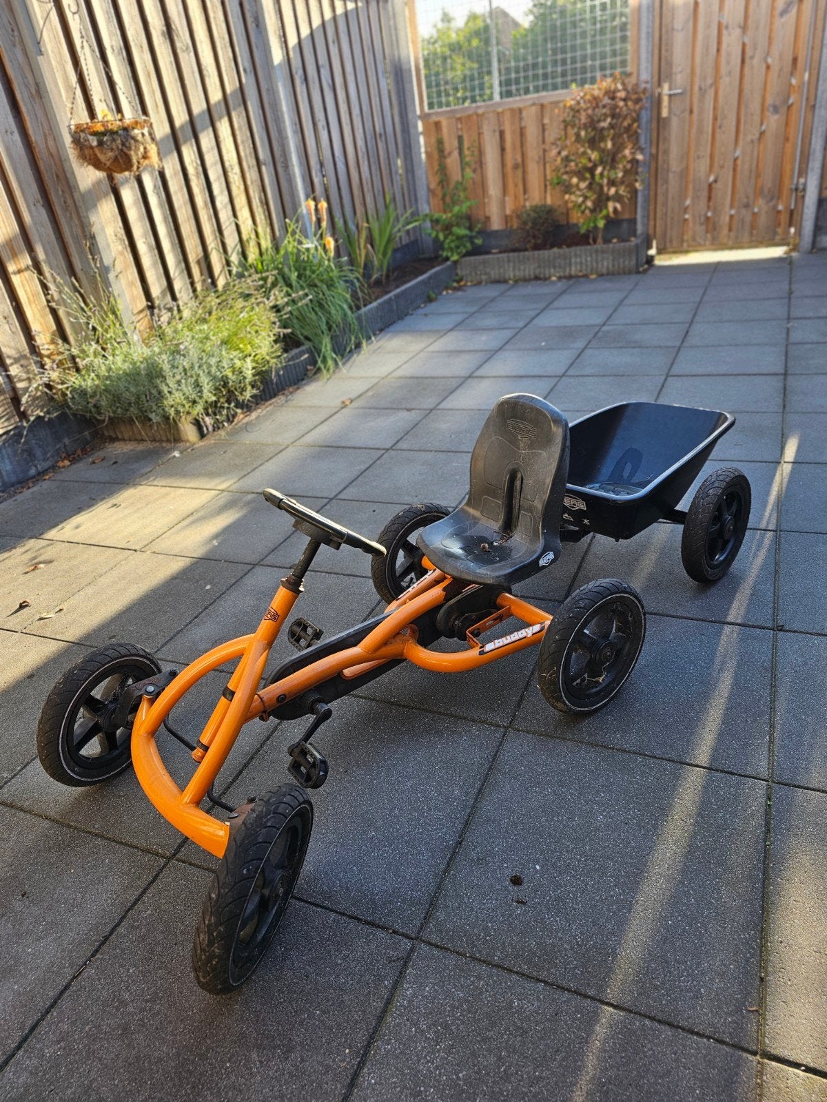 Berg Buddy skelter met aanhanger - Oranje, Ophalen, Gebruikt, Trapvoertuig
