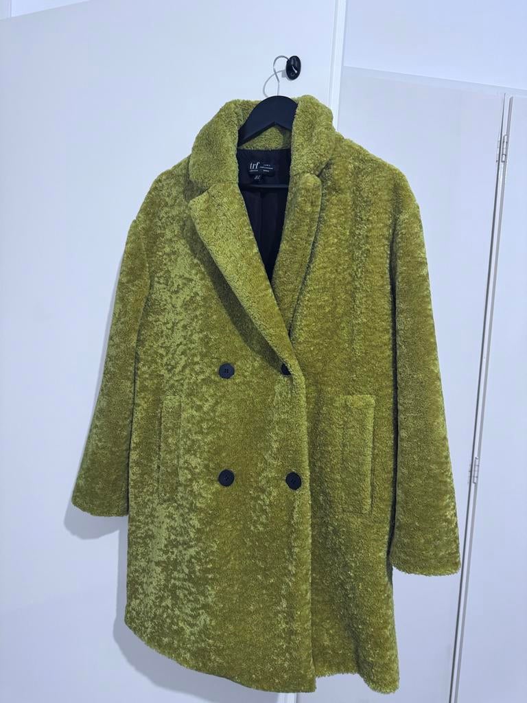 Zara teddy coat, Kleding | Dames, Ophalen of Verzenden, Zo goed als nieuw, Maat 38/40 (M), Groen