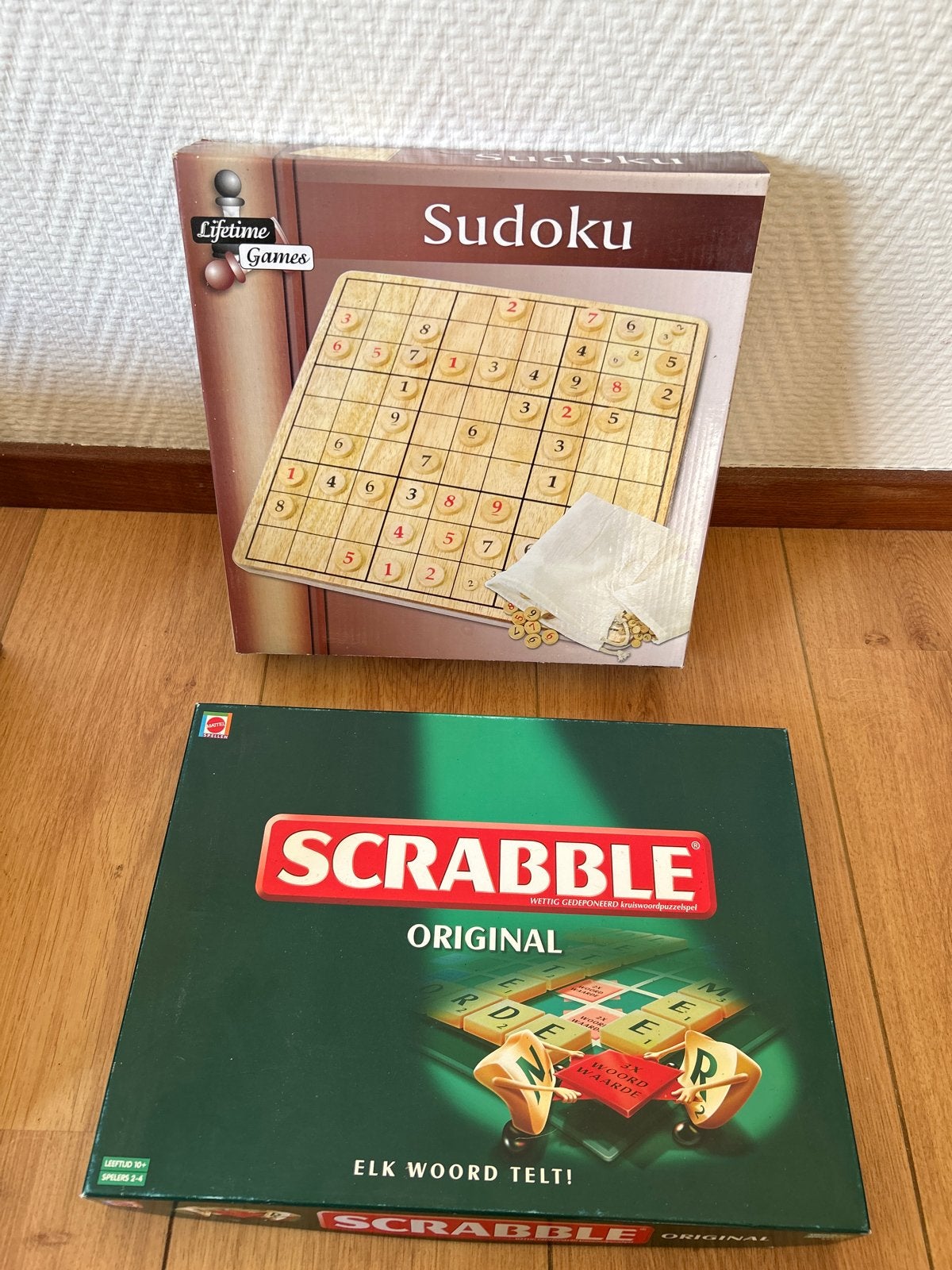 Scrabble Original & Sudoku bordspel - Zo goed als nieuw, Hobby en Vrije tijd, Gezelschapsspellen | Bordspellen, Een of twee spelers