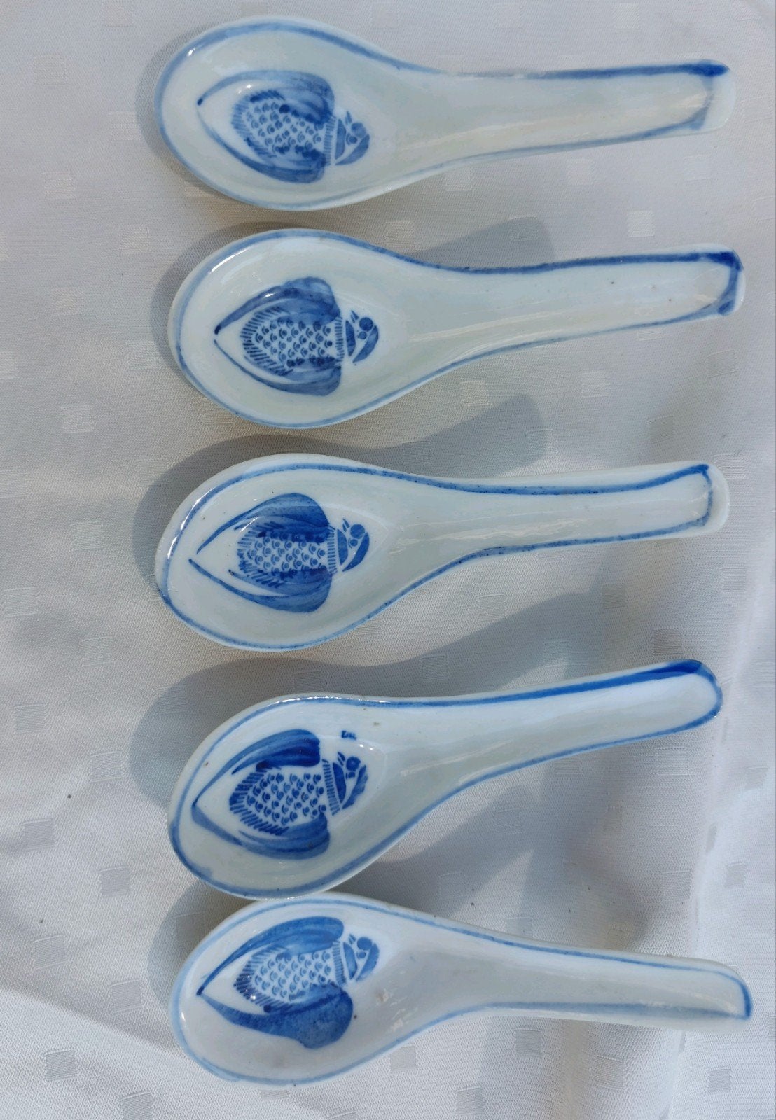 Chinese lepels, met vogelmotief, Ophalen of Verzenden