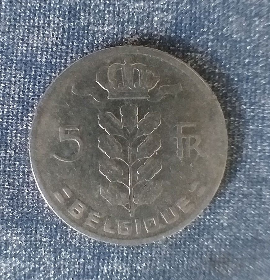 Munt: 5 Belgische franc 1967 [4901]  [PoMuNi], Ophalen of Verzenden, Metaal, Losse munt