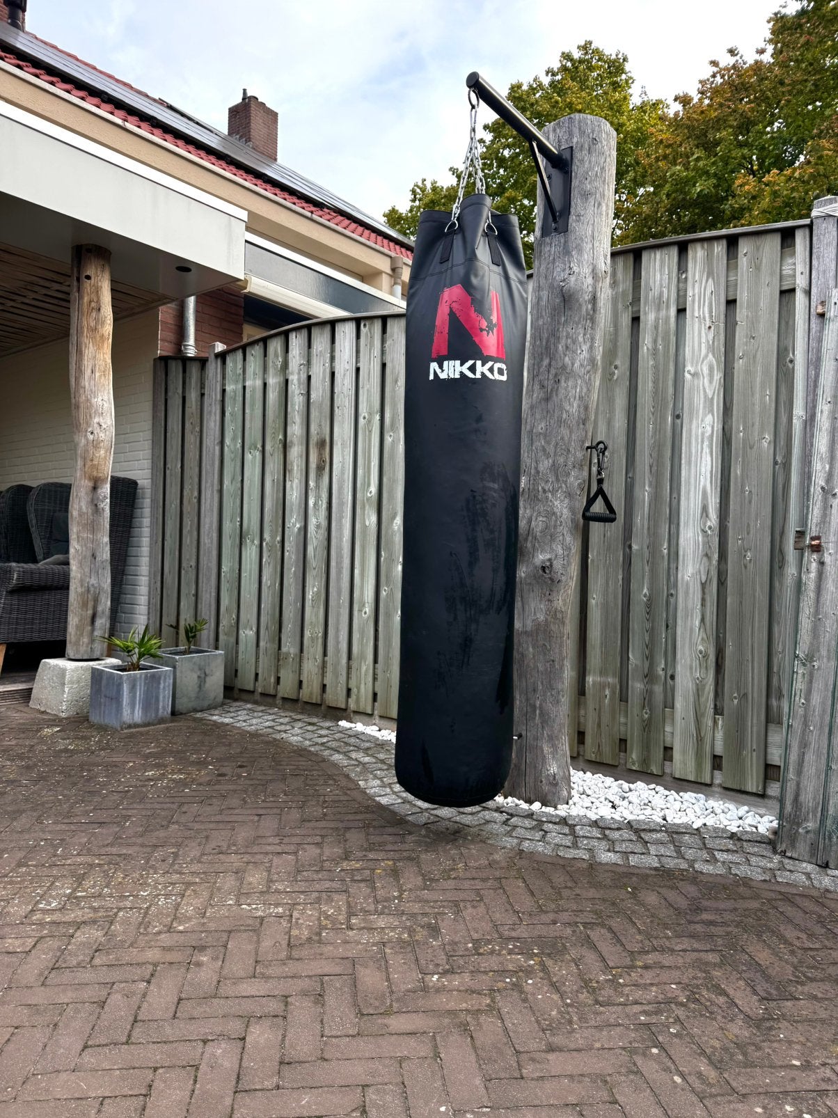Leren bokszak NIKKO 180cm, Sport en Fitness, Ophalen, Zo goed als nieuw, Bokszak