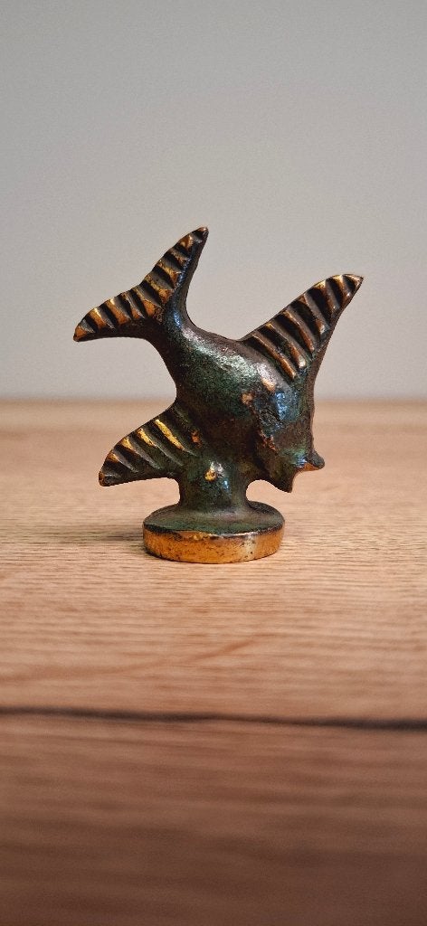 Vintage bronzen vis figuur Weense stijl Bosse era jaren 50, Antiek en Kunst, Ophalen of Verzenden, Brons