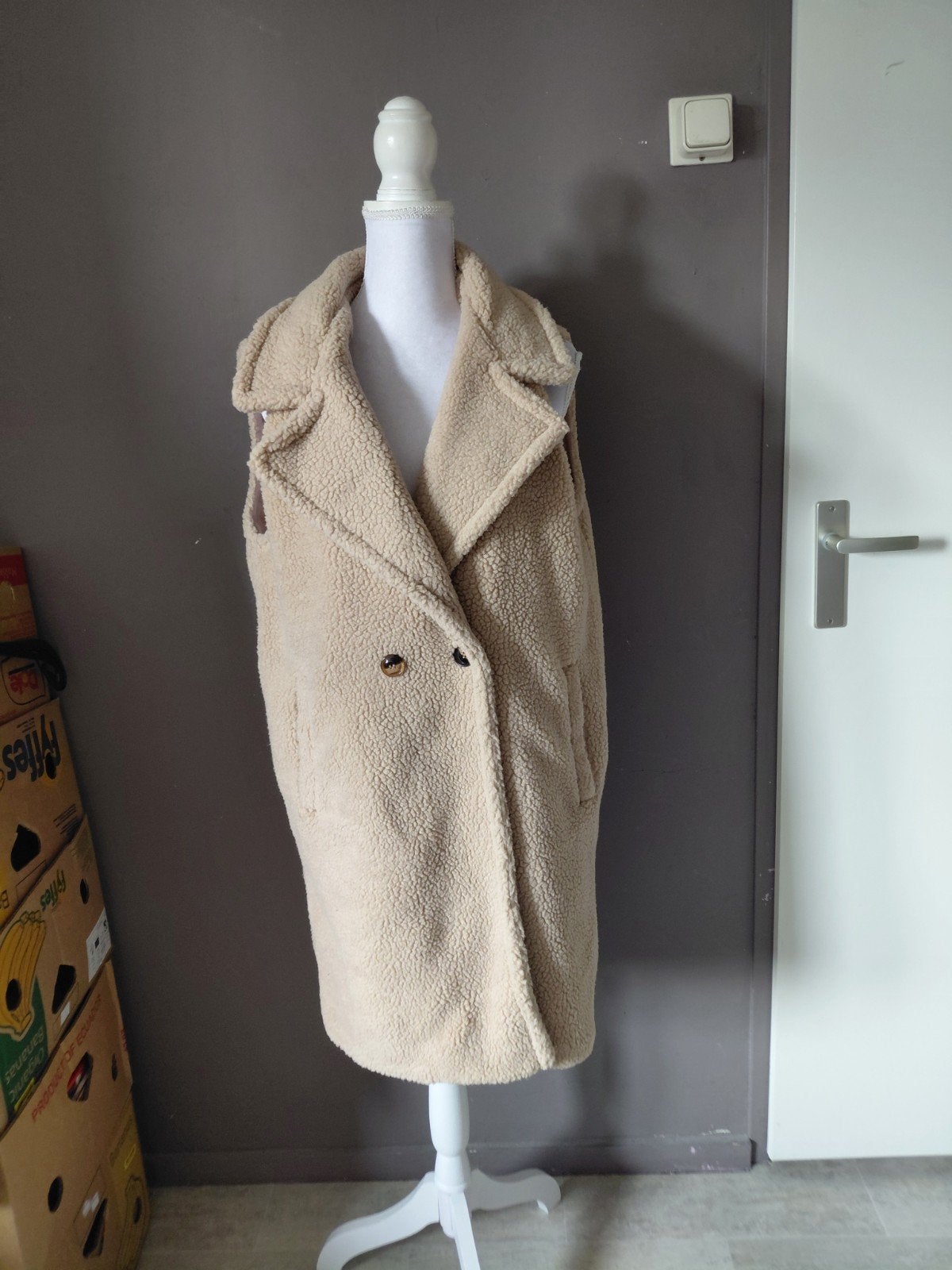 Teddy bodywarmer Beige Maat L - Twoday, Tally Weijl, Beige, Maat 42/44 (L), Ophalen of Verzenden