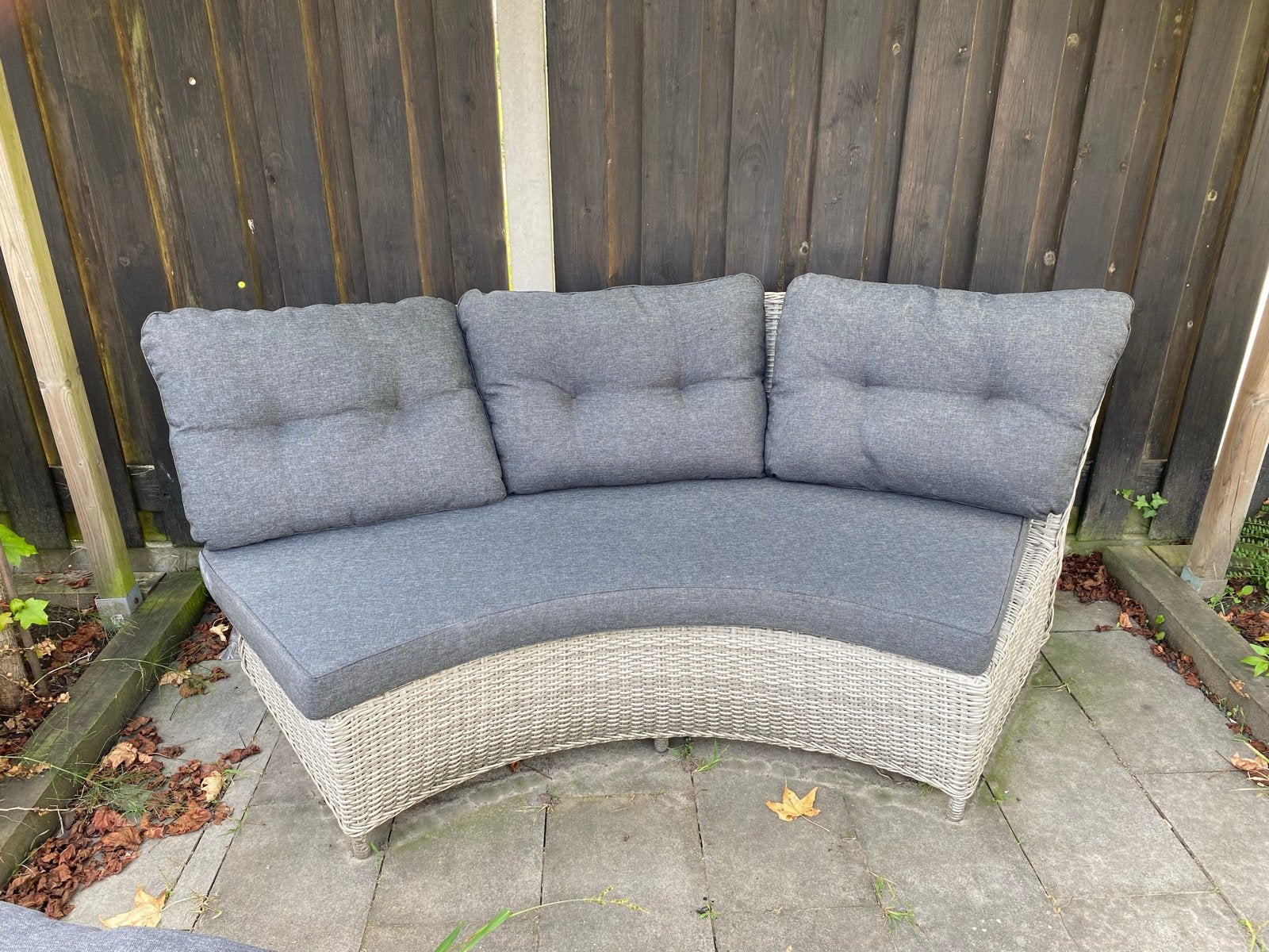 Mooie tuinbank met kussens, Tuin en Terras, Ophalen, Gebruikt, Wicker