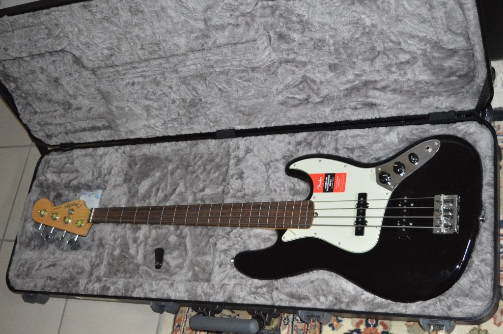 Fender Jazz Bass Fretless American Professional with Case, Ophalen, Zo goed als nieuw, Elektrisch, Fretloos