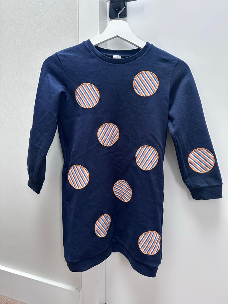 Zara, H&m, COS Jurk met stippen maat 122/128, Ophalen of Verzenden, Gebruikt, Meisje, Jurk of Rok