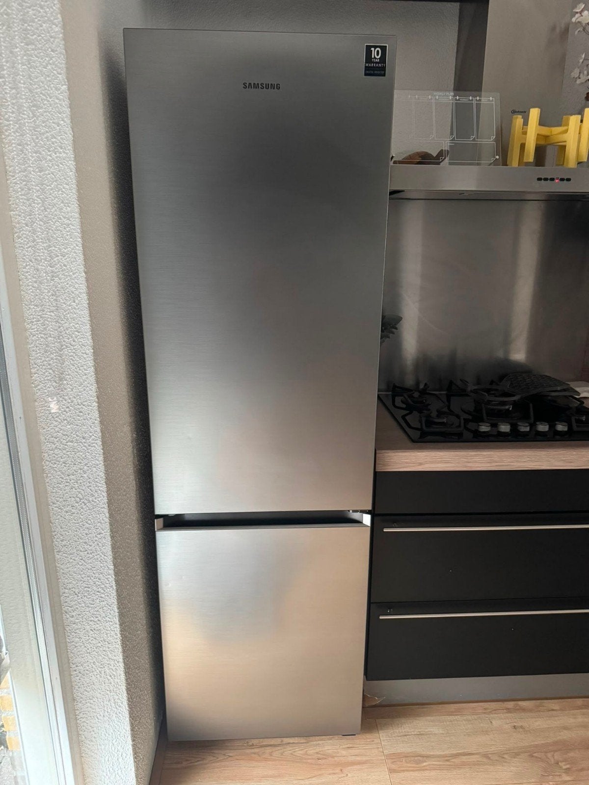 Samsung RB36T602DS9 Koel-vriescombinatie NoFrost, Ophalen, Gebruikt, 200 liter of meer, Met aparte vriezer