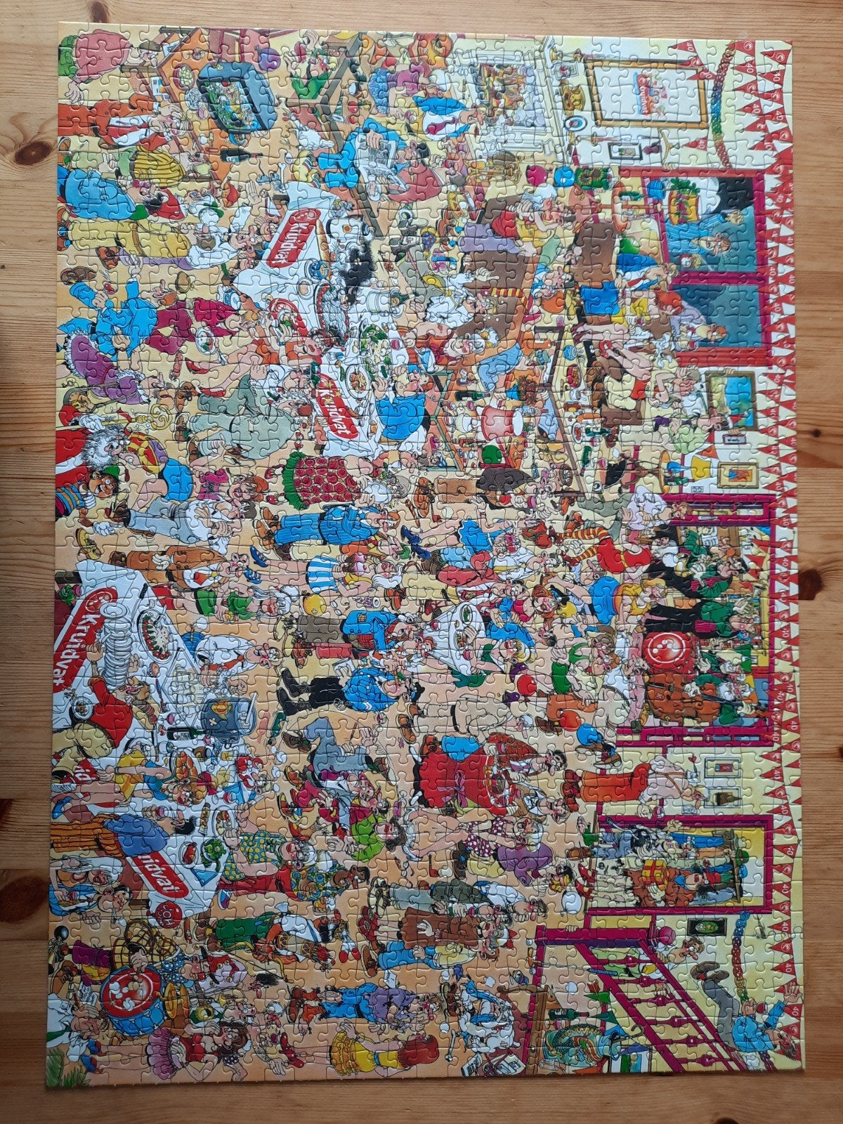 Jan van Haasteren Puzzel genaamd hoera kruidvat 40 jaar!, Ophalen of Verzenden, 500 t/m 1500 stukjes, Gebruikt, Legpuzzel