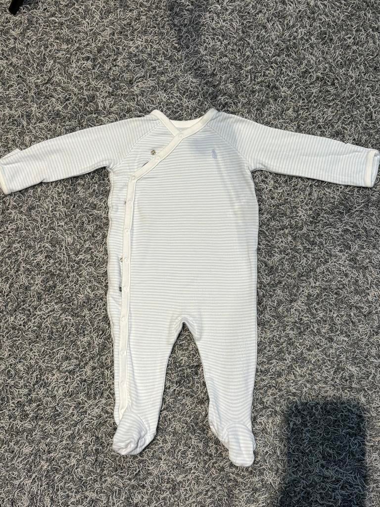 Ralph lauren wit lichtblauw boxpak 6 maanden, Ophalen of Verzenden, Zo goed als nieuw, Jongetje, Pakje