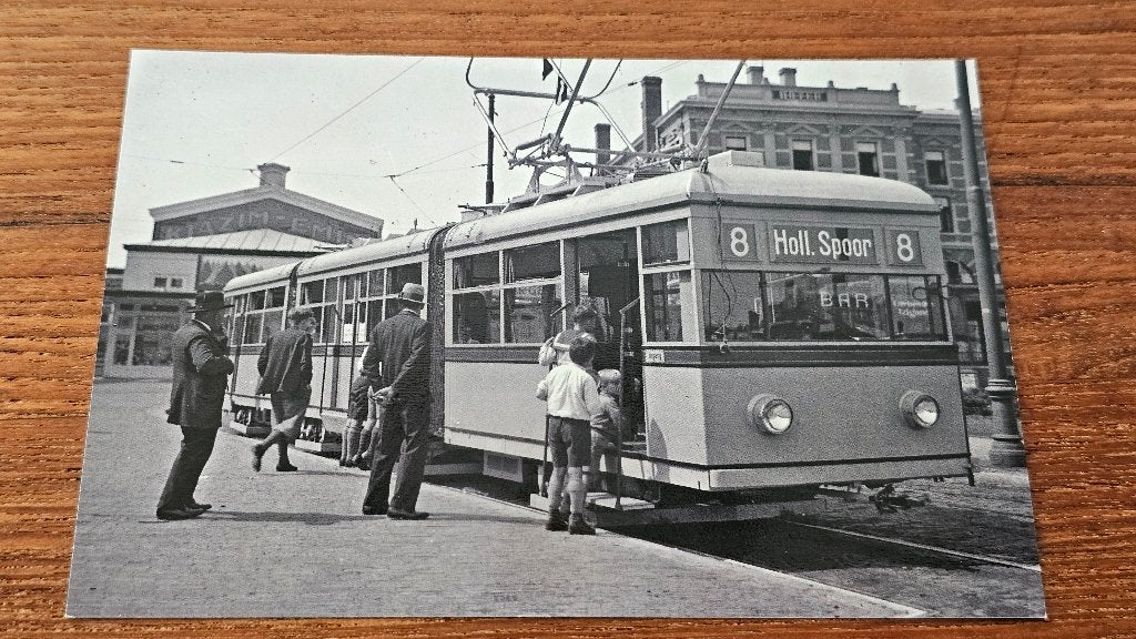 Foto TRAM HTM Den Haag Harmonica tram op proef, Verzenden, Gebruikt, Tram, Overige typen