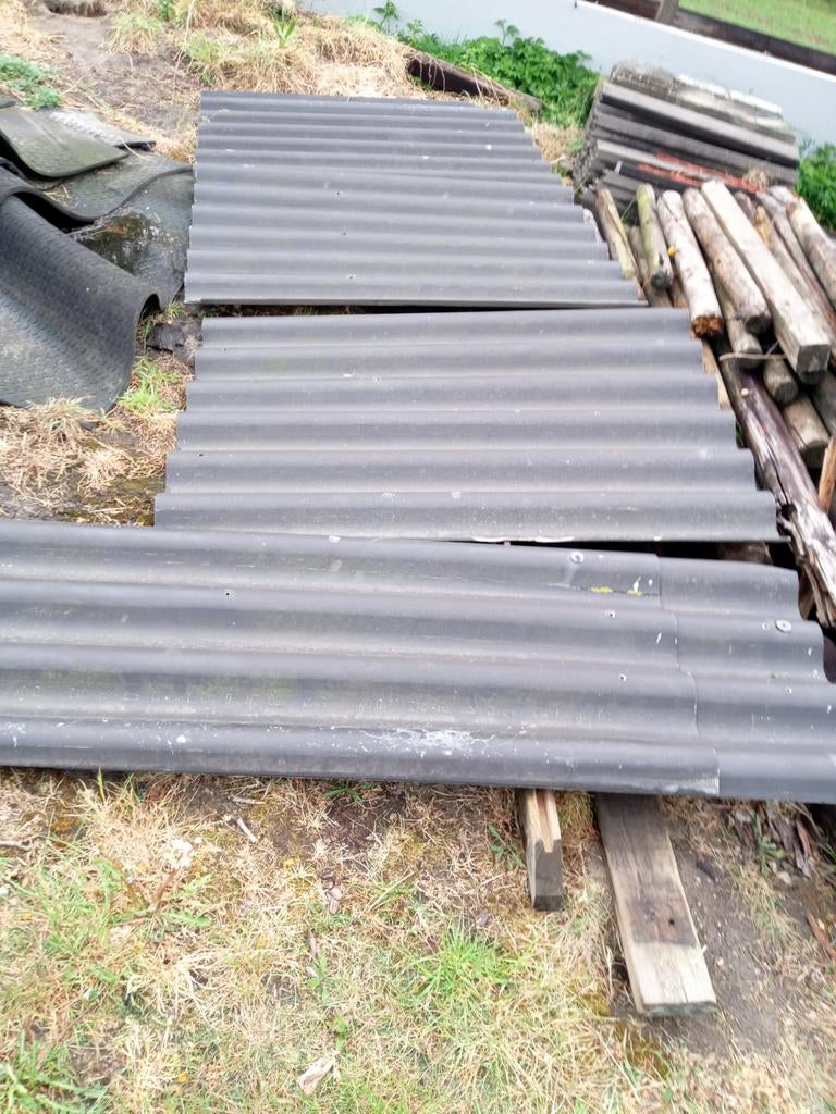 Gebruikte golfplaten voor afdakje, Ophalen, Overige materialen, Golfplaat, Grijs
