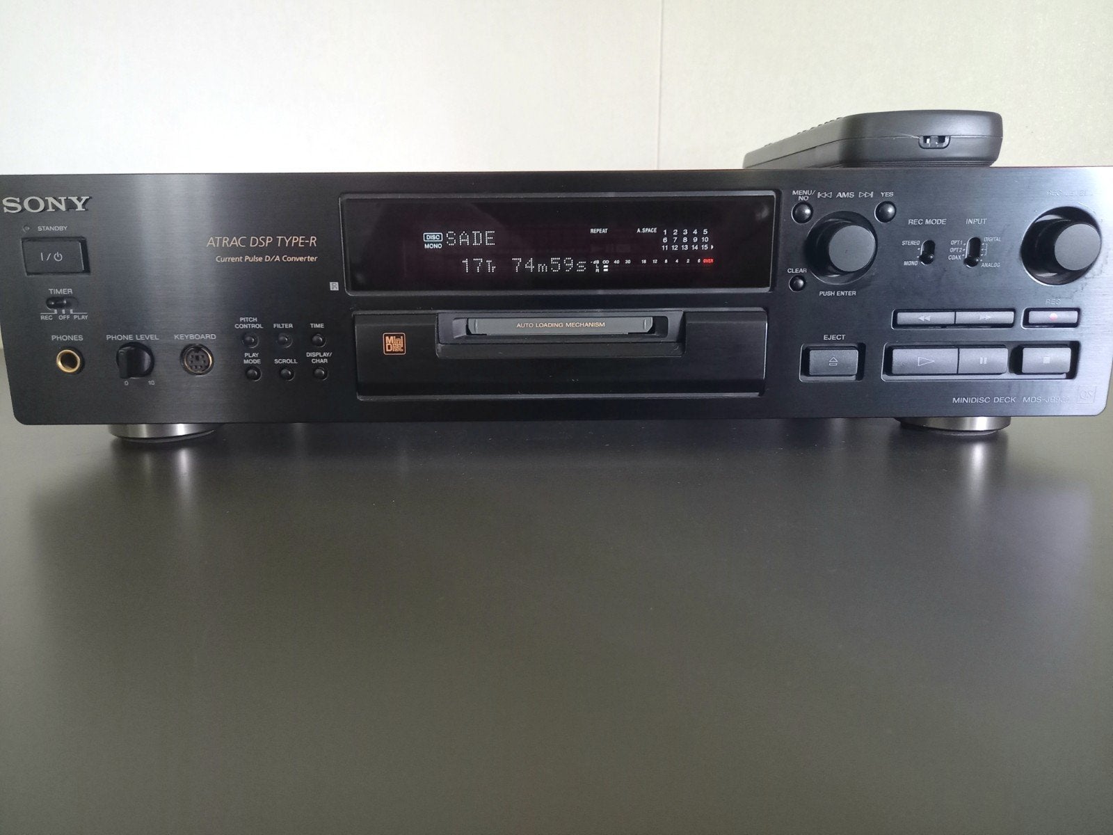 SONY MDS-JB 930QS QS-SERIES MINIDISC-PLAYER + MANUAL + A.B., Ophalen of Verzenden, Minidisc-recorder