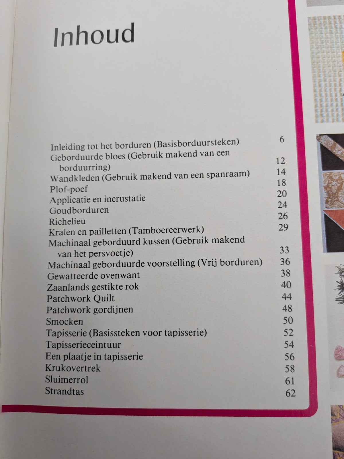 Borduren in woord en beeld - Boek met patronen, Patroon, Gebruikt, Onbekend, Ophalen of Verzenden
