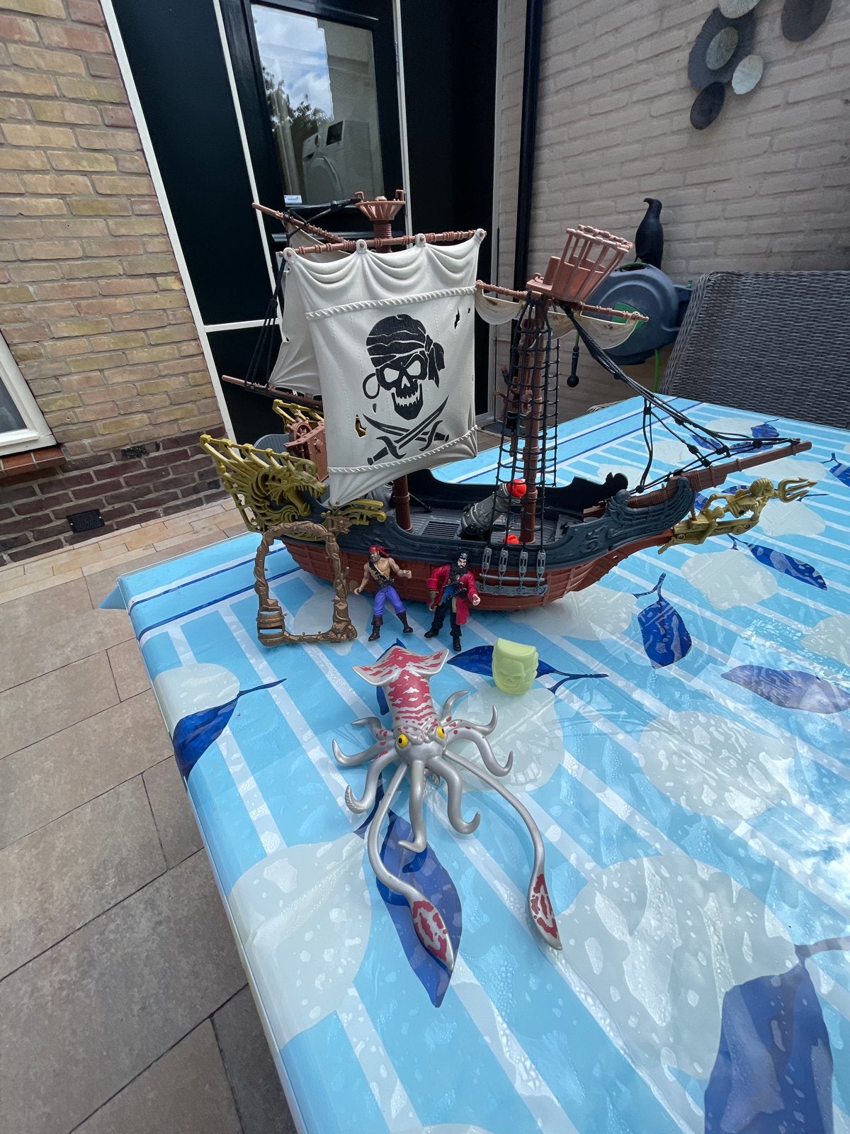 Groot Piratenschip met accessoires en figuren, Ophalen, Gebruikt, Jongen of Meisje