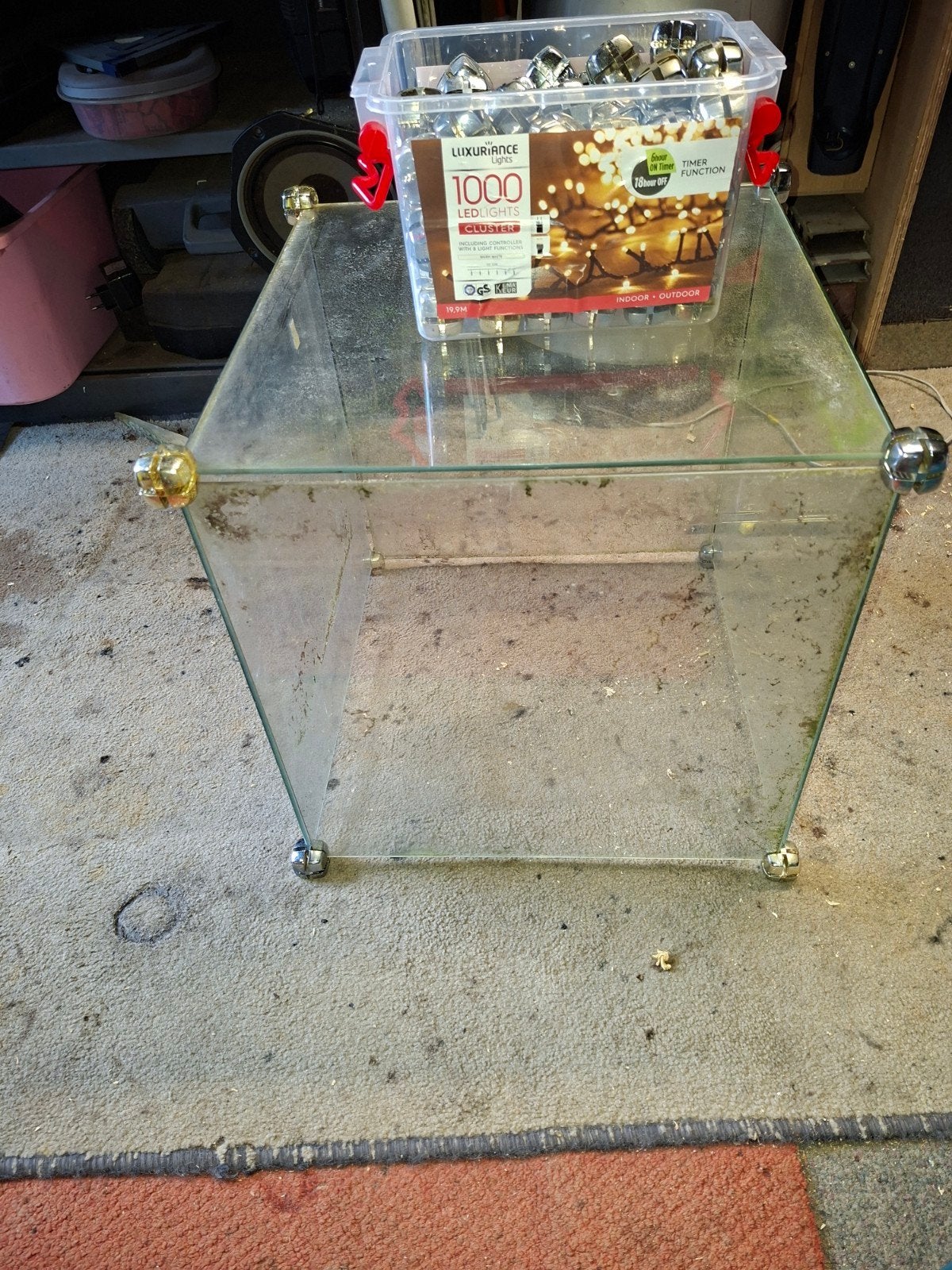 glazen vitrine kastjes maken met glas connectors, Ophalen, Gebruikt