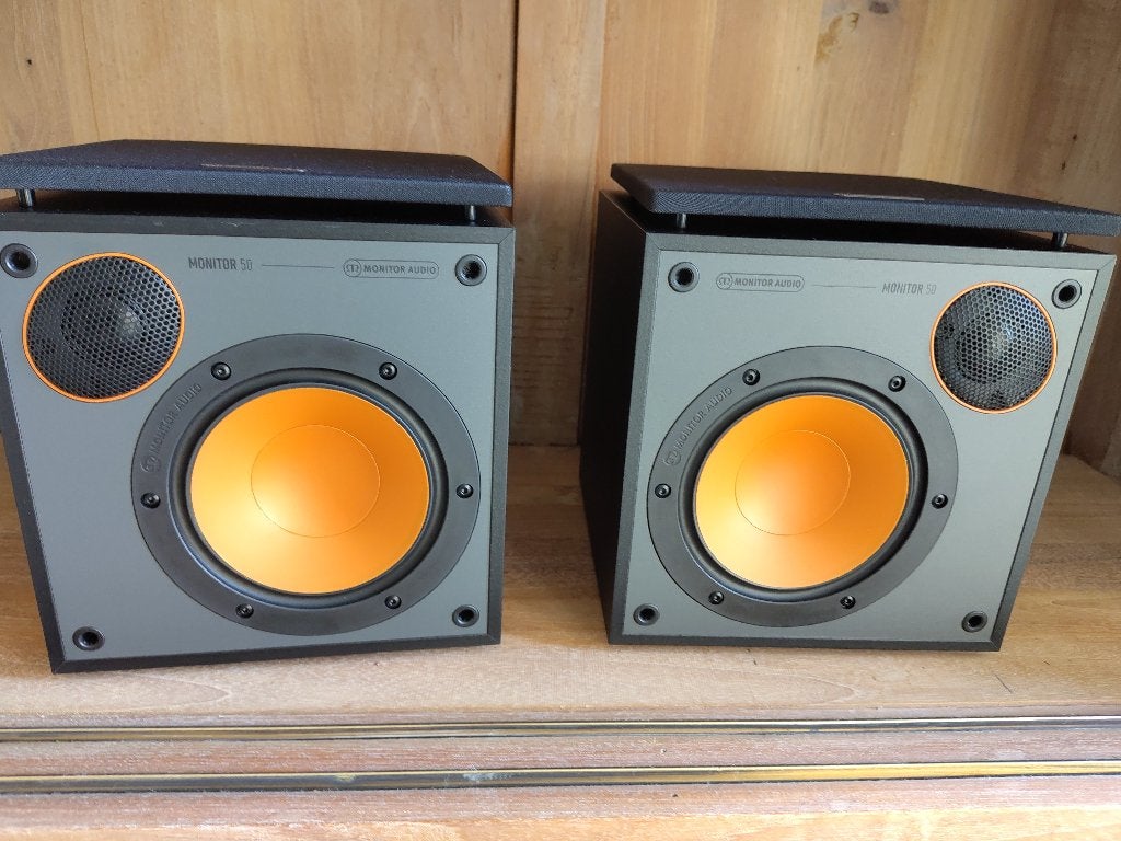 Monitor audio 50 luidsprekers, Audio, Tv en Foto, Ophalen, Zo goed als nieuw, 60 tot 120 watt, Monitor Audio
