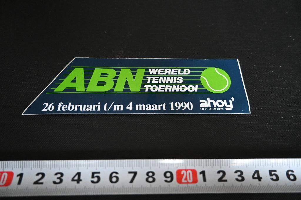 sticker Rotterdam AHOY 1990 ABN Tennis Toernooi, Ophalen, Zo goed als nieuw