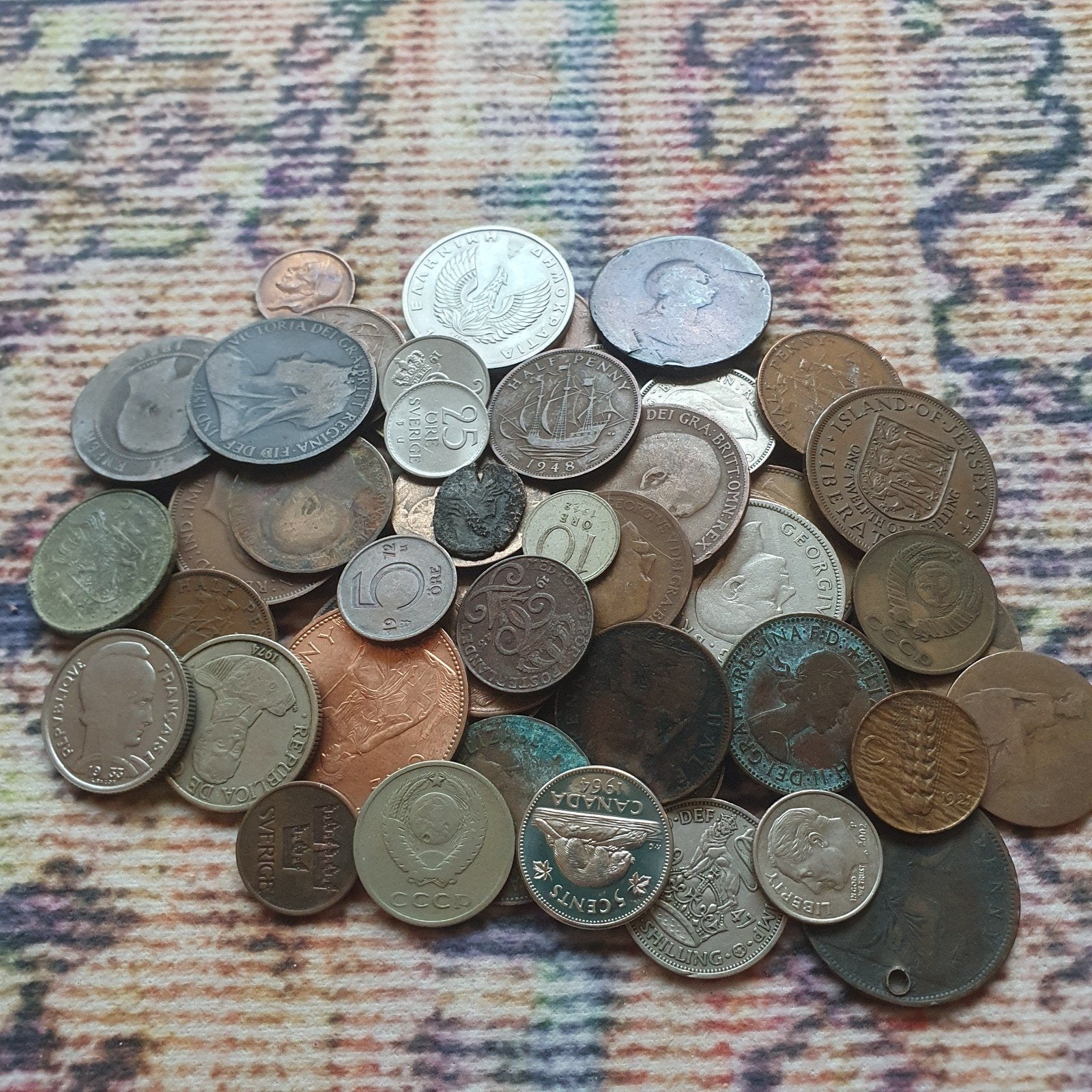 Diverse Oude Munten Collectie - Wereldwijd, Ophalen of Verzenden, Overige landen, Setje