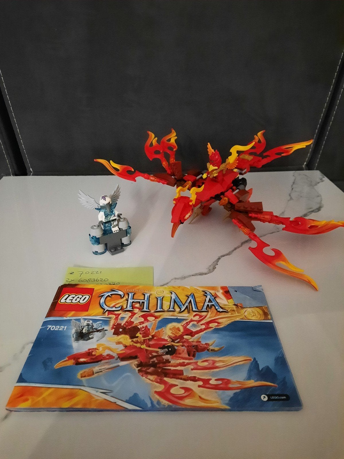 Lego Legends of Chima 70221 Flinx' Phoenix Vlieger, Kinderen en Baby's, Gebruikt, Overige thema's, Lego, Ophalen of Verzenden