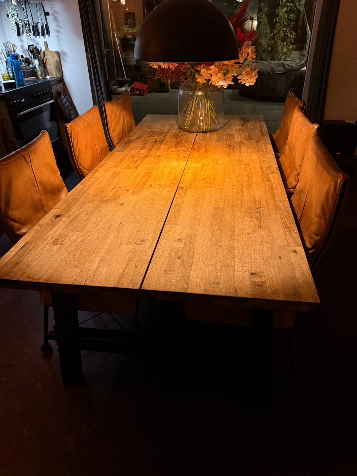 Robuuste eettafel (235x100x75 cm) - Appingedam, Ophalen, Gebruikt, 200 cm of meer, 50 tot 100 cm