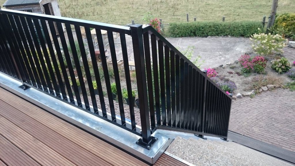 Stalen striphekwerk balustrade - dakterras, Ophalen, IJzer, Overige typen