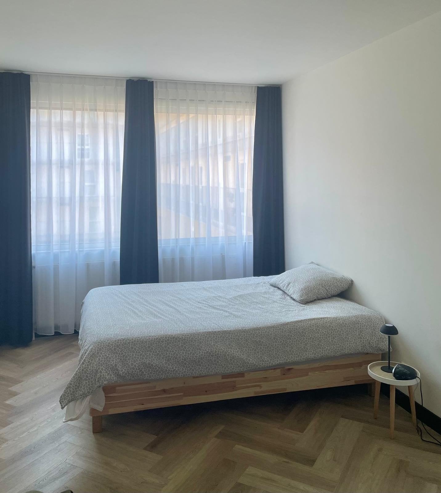 Bed with Mattress Houten bedframe met matras - 140x200 cm, Ophalen, Gebruikt, Overige kleuren, Tweepersoons