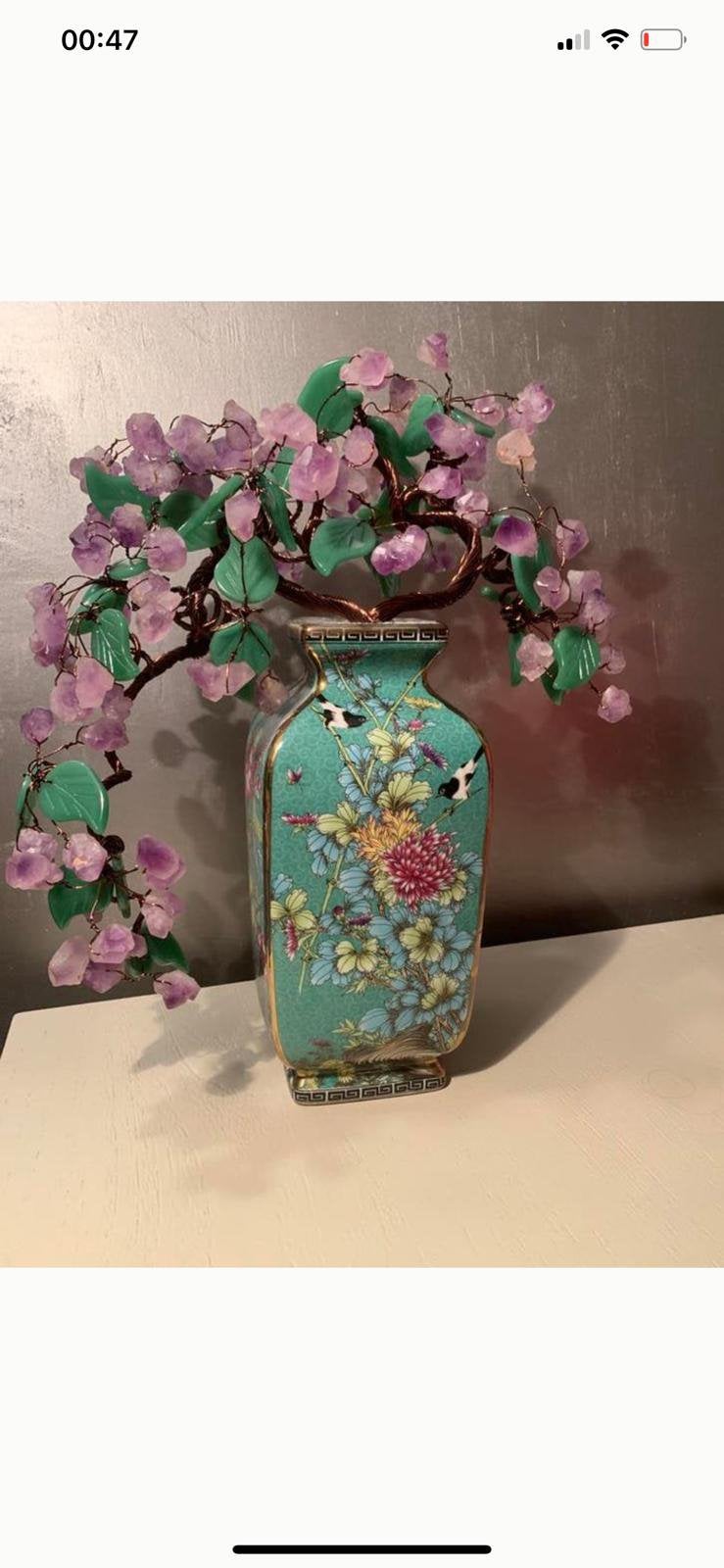 Amethist jade boom in vaas, Ophalen of Verzenden