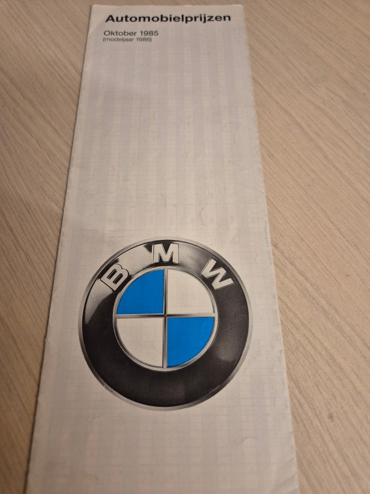 1985 Baur BMW 3 5 6 7 serie prijslijst E30 325i 635CSi E24, Ophalen of Verzenden, Zo goed als nieuw, BMW