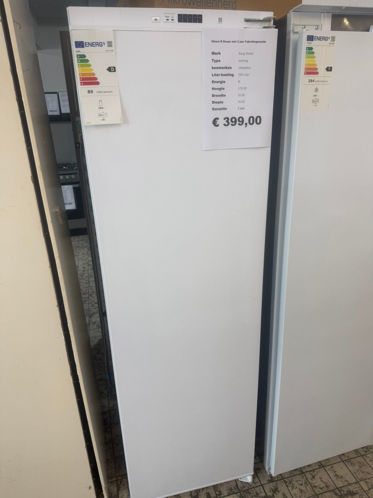 Burg koeling inbouw sleepdeur 178 nieuw, Bosch, 200 liter of meer, Met aparte vriezer, Nieuw