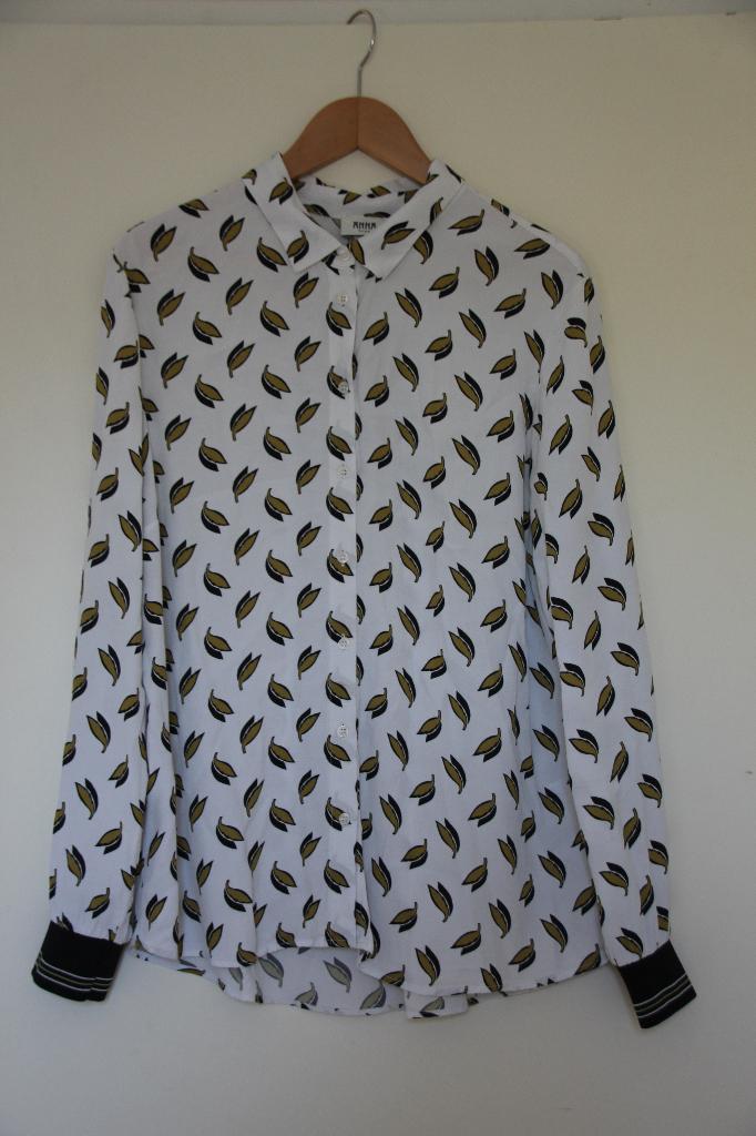 Blouse ANNA BLUE wit met print, lange mouw Maat 46, Kleding | Dames, Blouses en Tunieken, Wit, ANNA BLUE, Maat 46/48 (XL) of groter