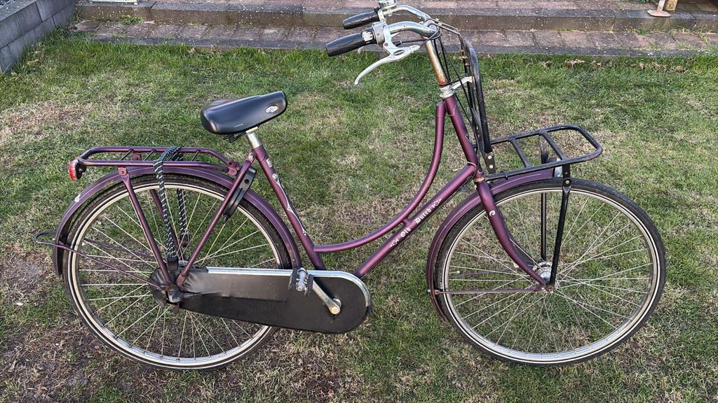 Batavus Old Dutch fiets - Paars - 3 versnellingen, Ophalen, Gebruikt, Velgrem, Versnellingen