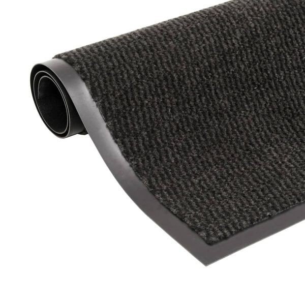 Droogloopmat rechthoekig getuft 90x150 cm zwart nieuw in doo, Ophalen of Verzenden, Nieuw, Overige materialen, Droogloopmat