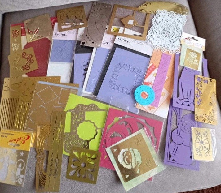 Embossing stencils en andere voor kaarten maken, Ophalen of Verzenden, Gebruikt, Overige thema's