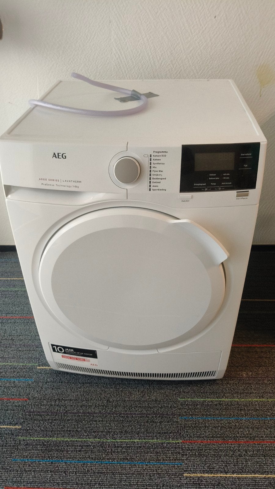 AEG Lavatherm 6000 Series ProSense – 8 kg Condensdroger, Witgoed en Apparatuur, Ophalen, 6 tot 8 kg, Zo goed als nieuw, 85 tot 90 cm