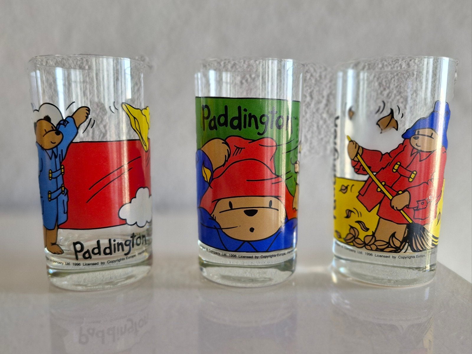 Drie glazen Paddington, Ophalen of Verzenden, Zo goed als nieuw, Frisdrankglas