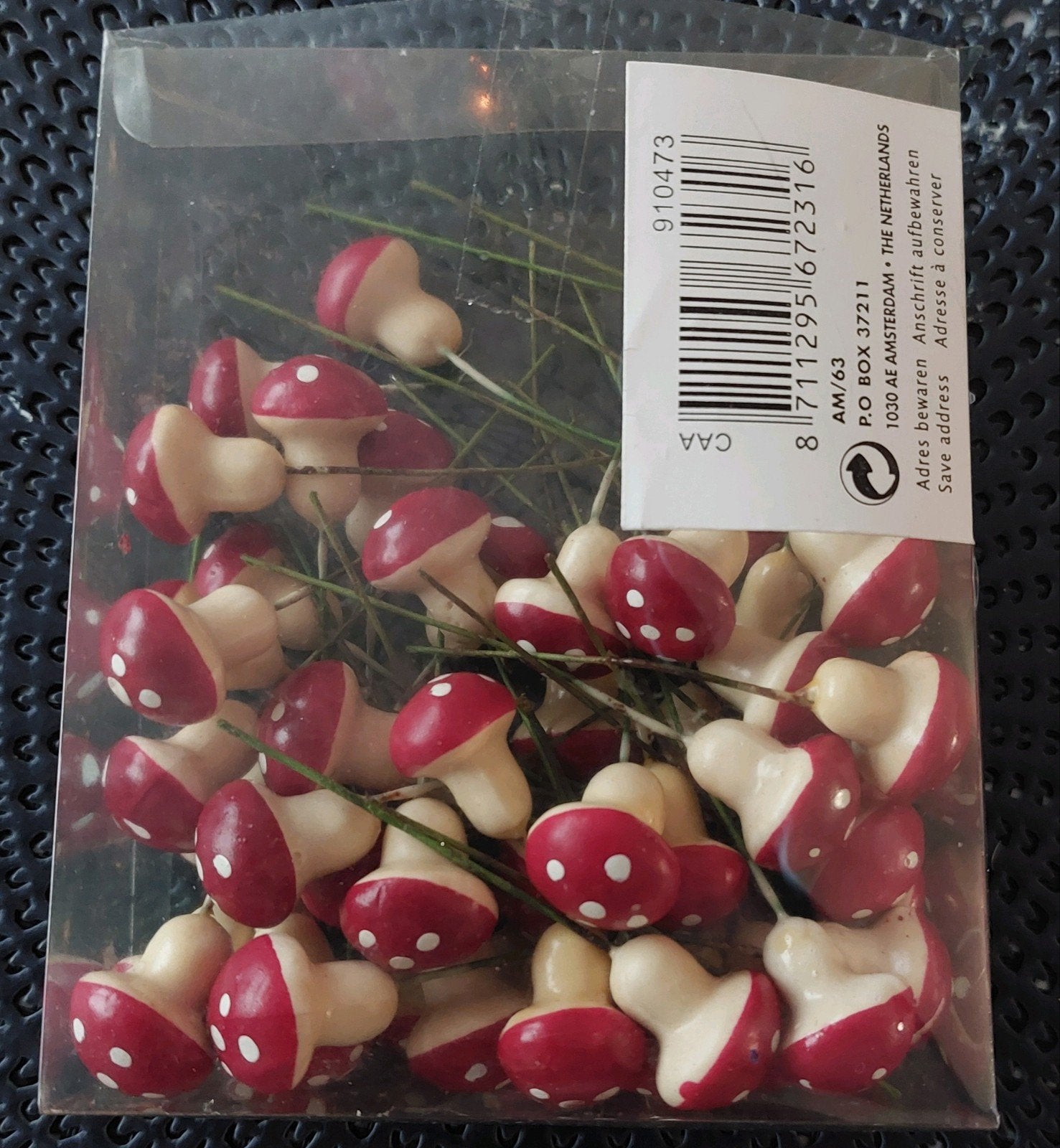 Decoratieve paddenstoelen op draad - Knutselmateriaal, Ophalen of Verzenden, Nieuw