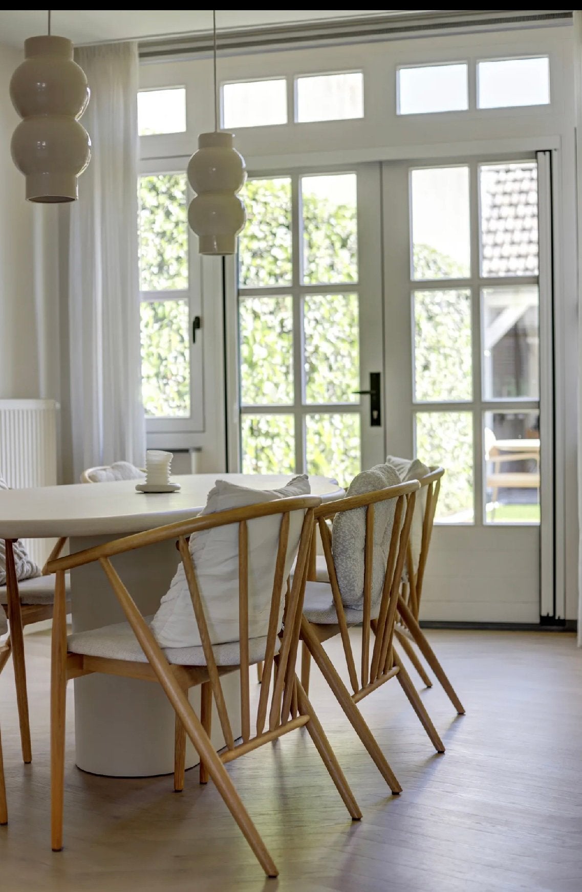 6 eettafelstoelen JYSK Japandistijl, Ophalen, Zo goed als nieuw