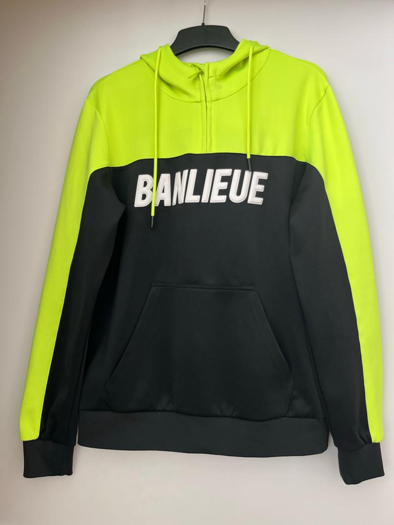 Banlieue Trainingspak Zwart/Neon Geel - Maat M, Ophalen of Verzenden, Zo goed als nieuw