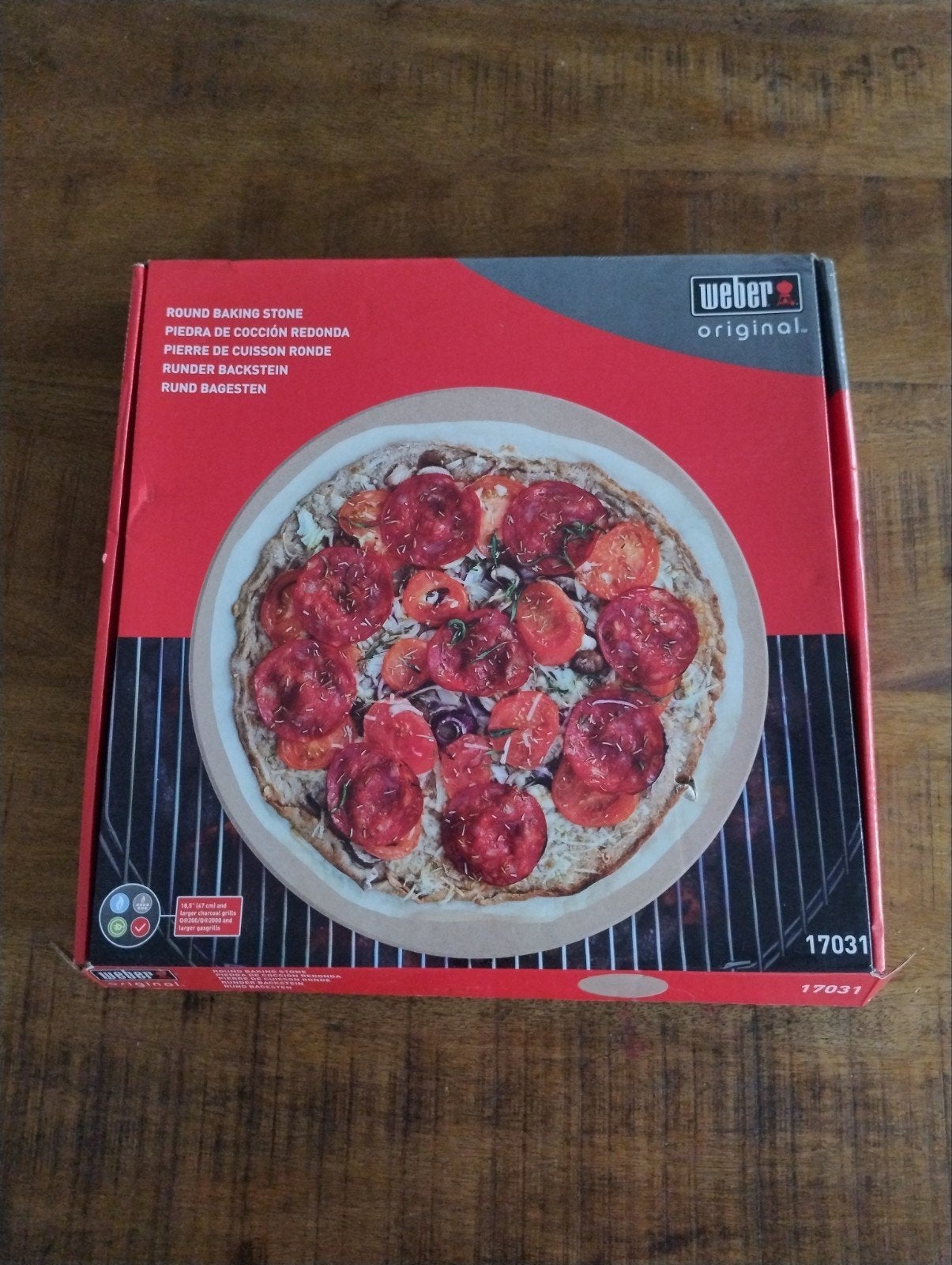 Nieuwe Weber pizzasteen van cordieriet, Overige typen, Nieuw, Steen/keramiek, Overige merken