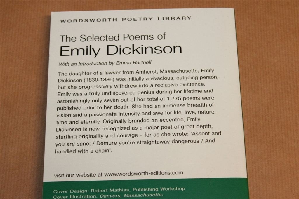 The Selected Poems of Emily Dickinson — Wordsworth 1994, Ophalen of Verzenden, Zo goed als nieuw