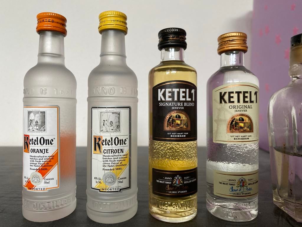 Drankminiatuur flesjes - Nolet en Ketel One, Ophalen of Verzenden
