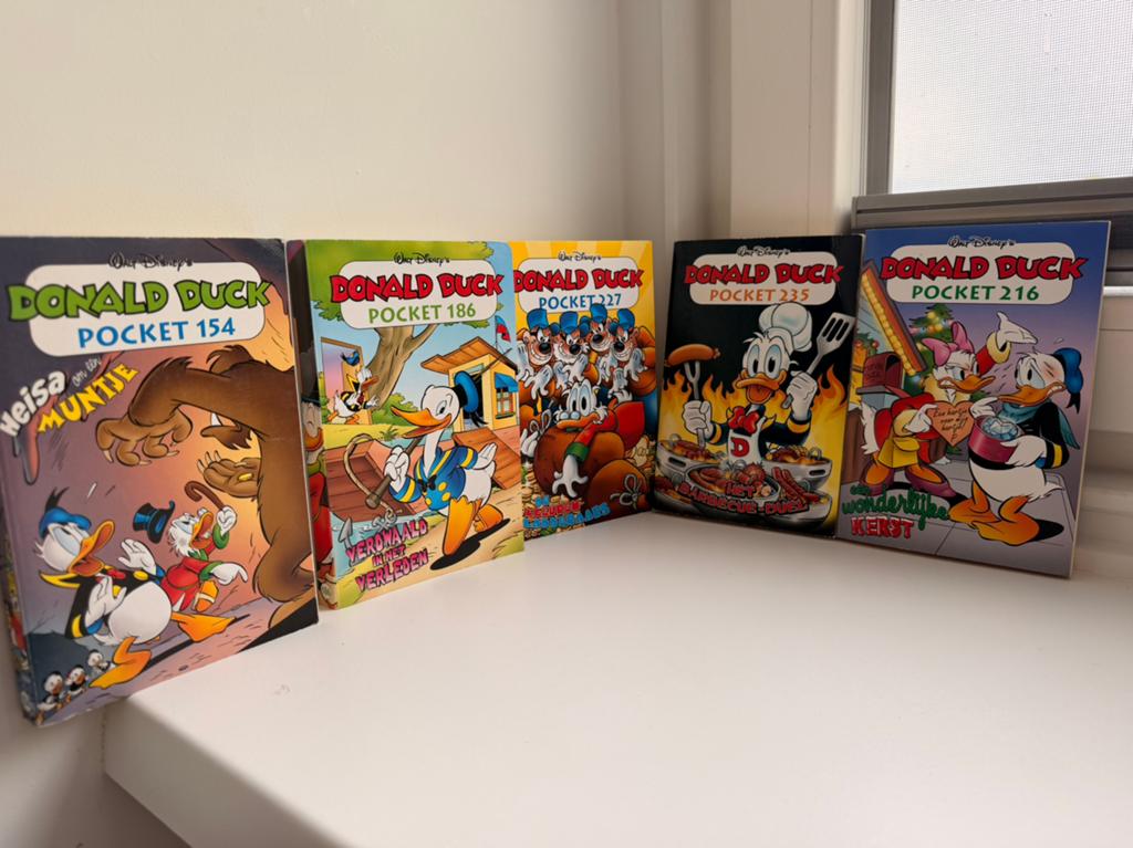 Donald Duck Pockets - Set van 5 stripboeken, Boeken, Stripboeken, Gelezen, Meerdere stripboeken, Ophalen of Verzenden